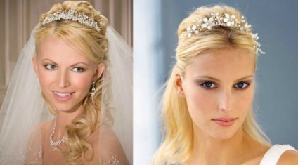 Coafuri de mireasa cu diadema (nunta diademă de păr) Coafuri de mireasa cu diadema