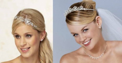 Coafuri de mireasa cu diadema (nunta diademă de păr) Coafuri de mireasa cu diadema