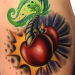 cireșe Tattoo, culoare, stil, tehnica, dimensiunea și zona a corpului (de culoare) cireșe Tattoo, culoare, stil, tehnica, dimensiunea și zona a corpului