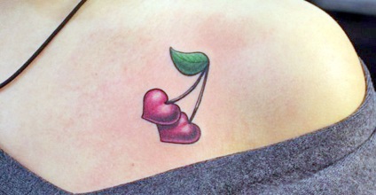 cireșe Tattoo, culoare, stil, tehnica, dimensiunea și zona a corpului (tehnica) cireșe Tattoo, culoare, stil, tehnica, dimensiunea și zona a corpului