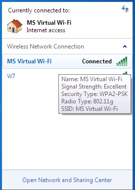WiFi virtual în Windows sau punctul de acces (AP) WiFi virtual în Windows sau punctul de acces