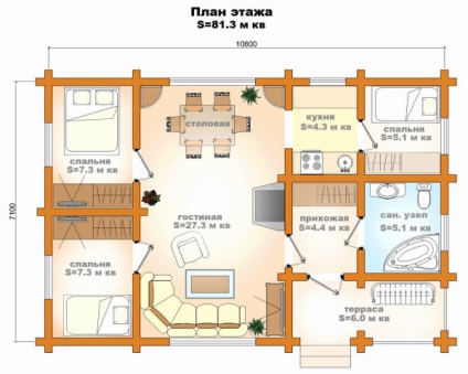 Casa de țară dintr-un ghid de bare pentru construcția materialului laminat cu propriile sale mâini (și o fotografie (lemn) Casa de țară dintr-un ghid de bare pentru construcția materialului laminat cu propriile sale mâini (și fotografii