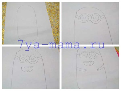 Cum să elaboreze un creion Minion faze de celule, și în album, familie, mama