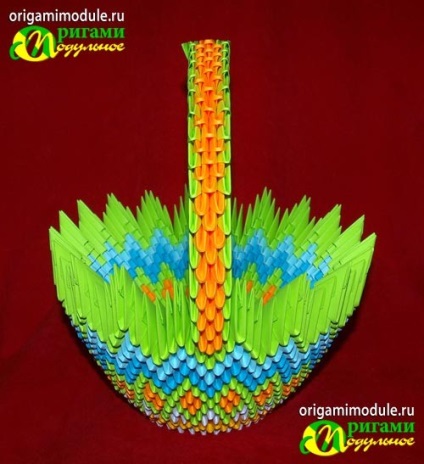 Модулна оригами кошница верига