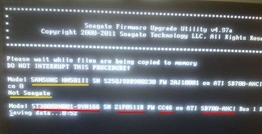 Modernizarea unității de firmware seagate st3000dm001, articol