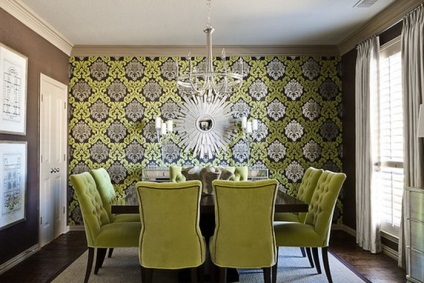 Decorarea pereții zonei de luat masa, de lux și confort (design interior cool) Decorarea pereților din zona de luat masa, de lux și confort