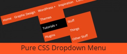 Creați un meniu drop-down pe css pur, css