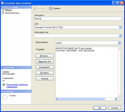 Suport pentru setarea de backup regulat DB MS SQL Server, Alt-Soft