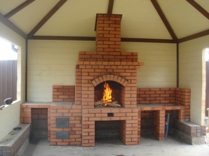 Gazebo cu fotografie cămin (foișor) Gazebo cu cămin foto