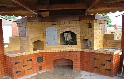 Gazebo cu un șemineu și o varietate de instalare, nașa besedka (cum să construiască un cămin în foișor) Gazebo cu un șemineu și o varietate de instalare, Nasha besedka