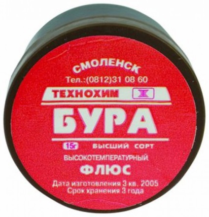 Borax pentru lipit (disponibil de la orice magazin) Borax pentru lipit