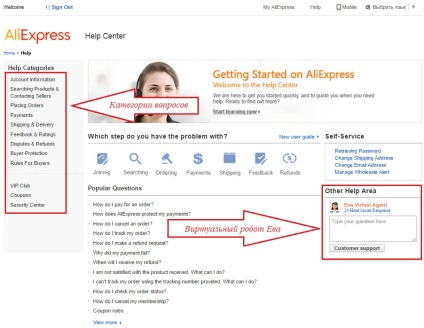 Cum pot contacta serviciul de asistență pentru clienți site-ul aliekspress (aliekspress) Cum să contactați asistența aliekspress site-