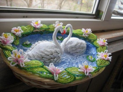Swan margele materializări țeasă (mărgele broșă de lebădă) opțiuni de țesut Swan șirag de mărgele