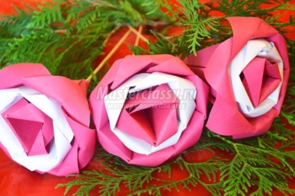 origami modular (hârtie roșie) origami modular