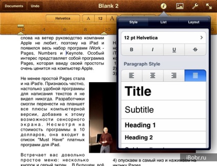 Prezentare generală de pagini pentru iPad (pagini) Prezentare generală pagini pentru iPad