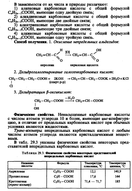 Acid carboxilic nesaturat monobazic, - rezolvarea problemelor de control (carboxilic) Monobazic acid carboxilic nesaturat, - sarcinile, controlul