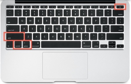 Restart și makbuka forțat oprit (oprire) Reboot și forțat în afara makbuka