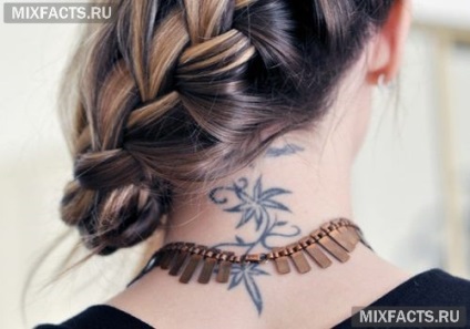 Tatuaje pentru fete pe gat (foto) (tatuaj pe gât) Tatuaje pentru fete pe gât (foto)