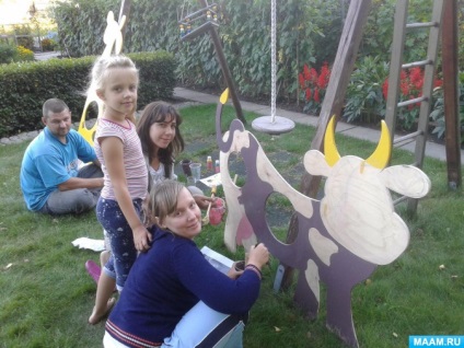 secțiunea de decorare a copac „vaca și girafa“ (pentru părinți) secțiunea de decorare din lemn „vacă și girafa“