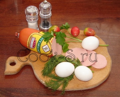 Omletă cu cârnați - un pas cu pas reteta cu fotografii, diverse (omletă cu cârnați) Omletă cu cârnați - un pas cu pas reteta cu fotografii, diferite