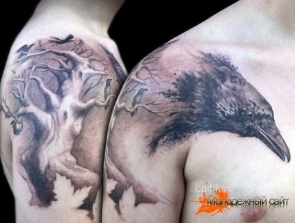Înțeles tatuaj Raven - poze tatuaje (poze tatuaj Raven valoare tatuaj) Semnificație corb tatuaj - poze tatuaj