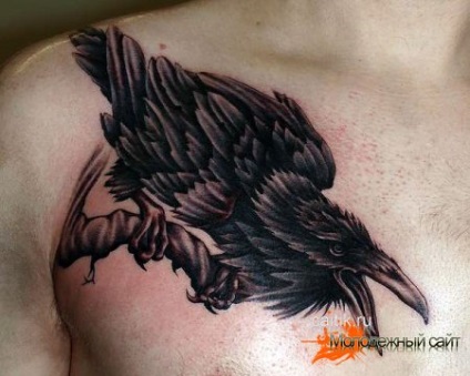 Înțeles tatuaje Corb - poze tatuaj (tatuaje valoare ciori) Semnificație corb tatuaj - poze tatuaj