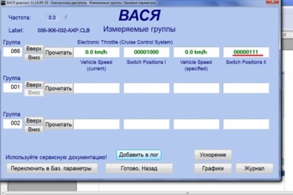 Activarea și validarea de control al vitezei de croazieră (monitorizare) Controlul vitezei de croazieră de activare și validare