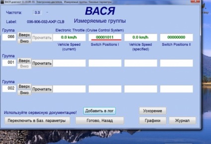 Activarea și validarea de control al vitezei de croazieră (croazieră) Controlul vitezei de croazieră de activare și validare