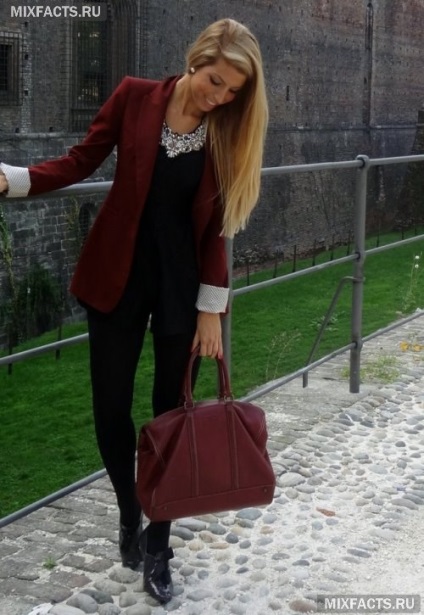 Burgundia - culoare la modă în haine (foto) (Burgundy) Burgundia - culoare la modă în haine (foto)