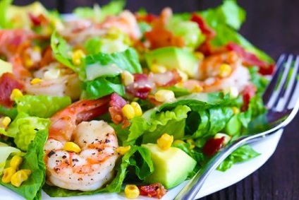 avocado Salata cu creveți - 12 rețete uimitoare (rețete) Salata de avocado cu creveti - 12 rețete uimitoare