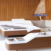 Design interior dormitor într-un stil nautic (dormitoare stil maritim) Design interior dormitor într-un stil marin