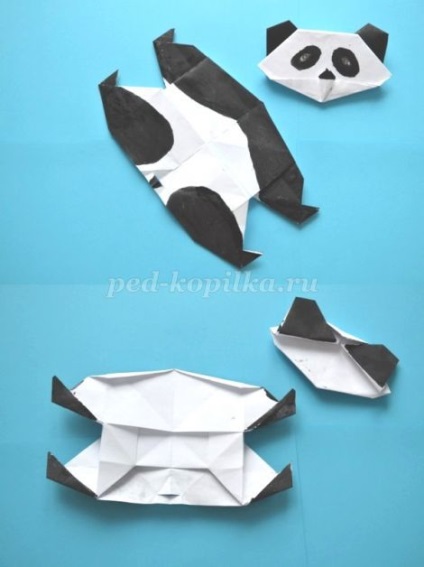 Metoda de fabricație panda Origami (origami) Metoda de fabricație panda origami