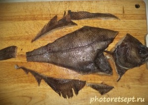 Flounder în folie (cambula) Flounder în folie