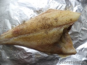 Flounder în folie (folie) Flounder în folie