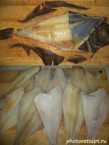 Flounder în folie (cambula) Flounder în folie