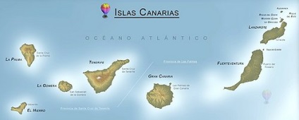 Insulele Canare pe harta lumii (Insulele Canare) Insulele Canare pe harta lumii
