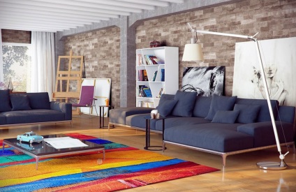 Covoare din interior - pe podea și perete (35 poze) (alb, negru) Covoare din interior - pe podea și de perete (35 poze)