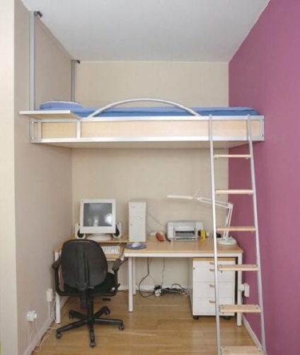 Platformă sub tavan - idei din fotografie (sub pat tavan) Platformă sub tavan - idei din fotografie