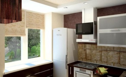 Design bucatarie pentru un colț de pătrat mic, designul interior al compact, foarte, planificarea, (interiorul o bucătărie foto mic) Design bucatarie pentru un mic colt patrat, designul interior al compact, foarte, planificare,