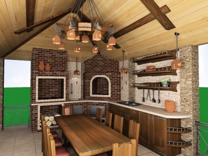 Bucătăria din țară cu propriile mâini (36 poze) Ghidul video pe designul interior a modului de a construi, (bucătărie în țară cu propriile lor mâini prețul foto) Bucătăria din țară cu propriile mâini (36 poze) Ghidul video pe designul interior a modului de a construi,