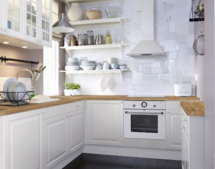 Bucătărie cu rafturi deschise (52 poze) Design de bucătării top rafturi în loc de dulapuri într-un stil modern (bucatarie) Bucătărie cu rafturi deschise (52 poze) Design de bucătării top rafturi în loc de dulapuri într-un stil modern,