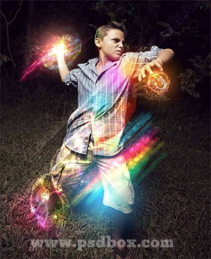 efecte de lumină Magic în Photoshop (Color Dodge Color) efecte de lumină Magic în Photoshop