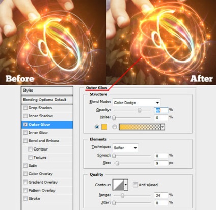 efecte de lumină Magic în Photoshop (Color Dodge Color) efecte de lumină Magic în Photoshop
