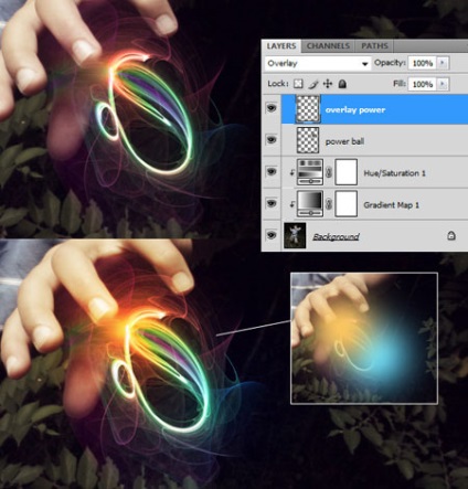 efecte de lumină Magic în Photoshop (acest strat de acoperire) efecte de lumină Magic în Photoshop