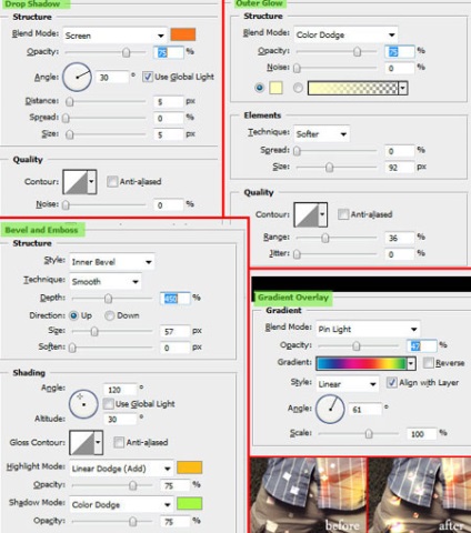 efecte de lumină Magic în Photoshop (exterior exterior strălucire) efecte de lumină Magic în Photoshop