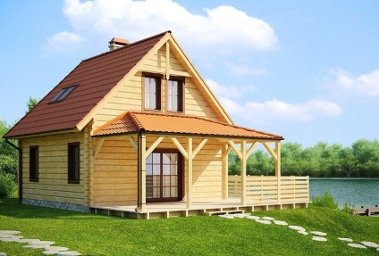 Mansarda intr-o casa de lemn si unitate tipuri (pod) Mansarda intr-o casa de lemn și tipuri de unități