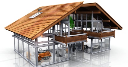 Mansarda intr-o casa de lemn si unitate tipuri (pod) Mansarda intr-o casa de lemn și tipuri de unități