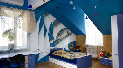Tema marină în interior (coji de decor din cadre) Tema marină în interior