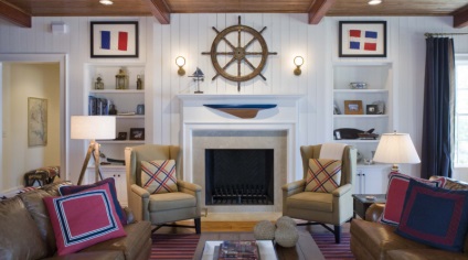 Tema marină în interior (coji de decor din cadre) Tema marină în interior