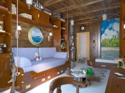 Tema marină în interior (coji de decor din cadre) Tema marină în interior